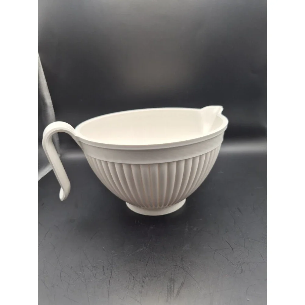 Nordic Ware Batter Bowl, White Plastic; 10 Cups Microwave & Dishwasher Safe